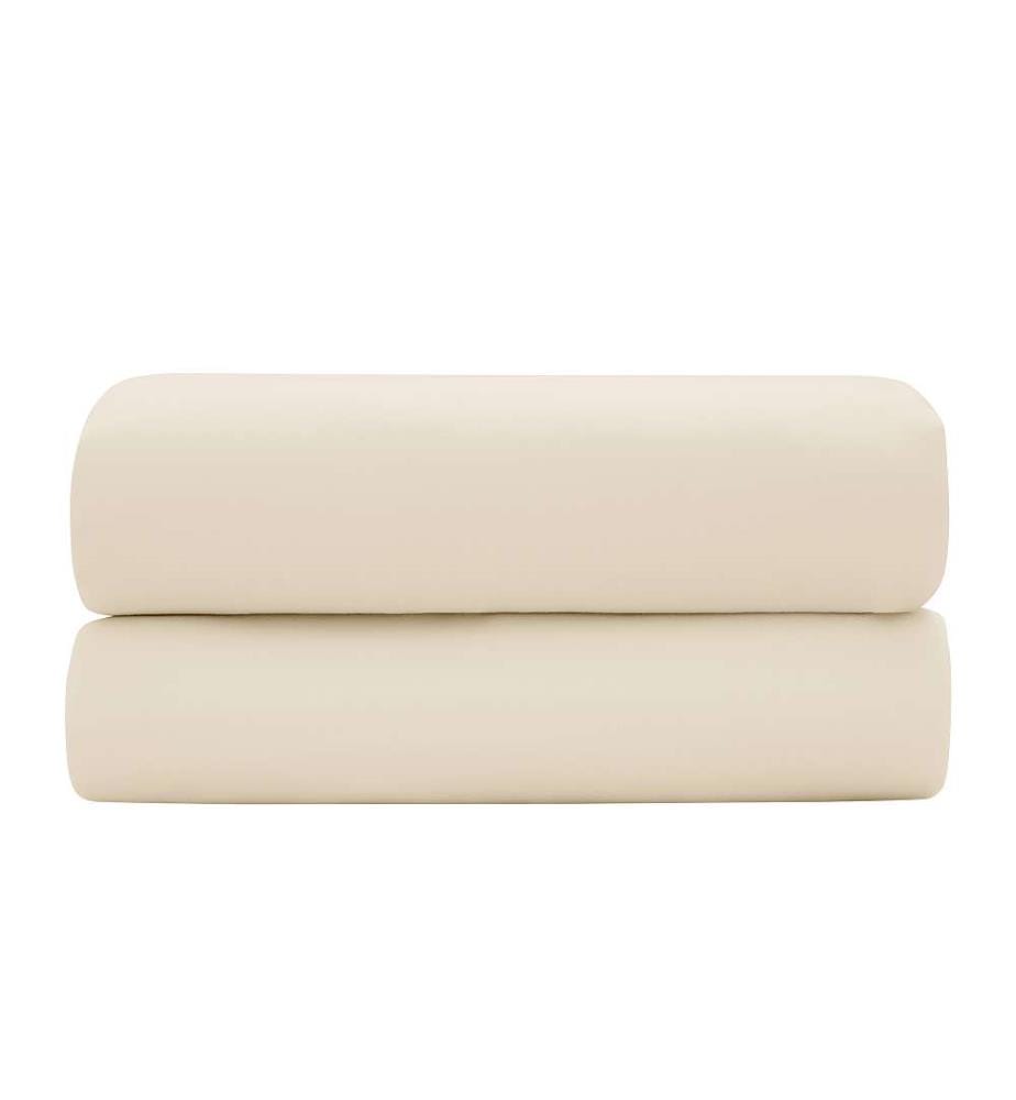 Drap Housse 200 x 200 Prestige Satin de Coton - Creme