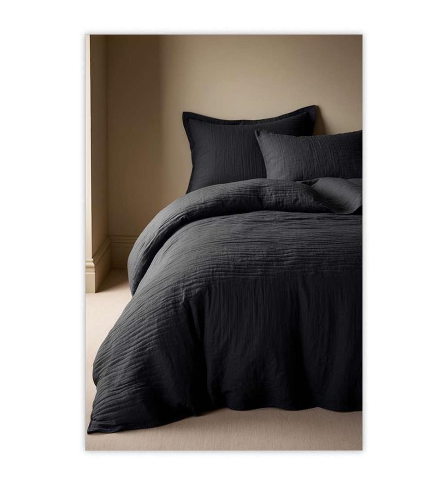 Parure 160 x 210 cm + 65 x 100 cm - Anthracite