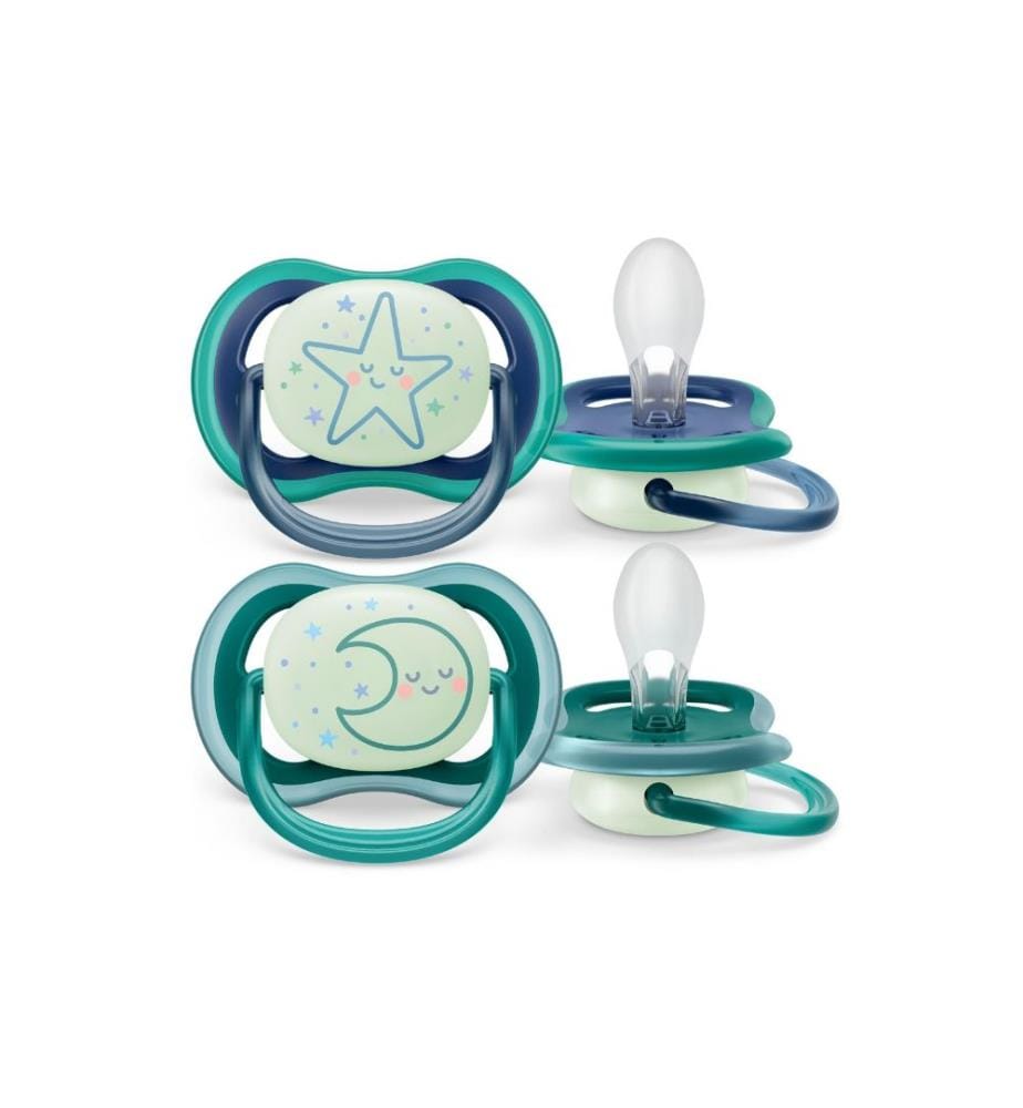 PHILIPS AVENT - Tétines ultra air Night 6-18 mois Étoiles/Lune
