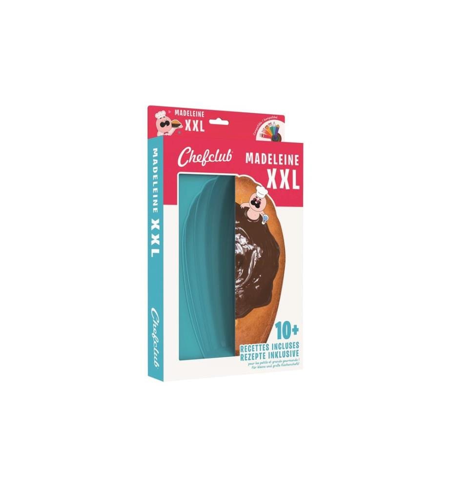 Chefclub Moule à madeleines XXL Bleu