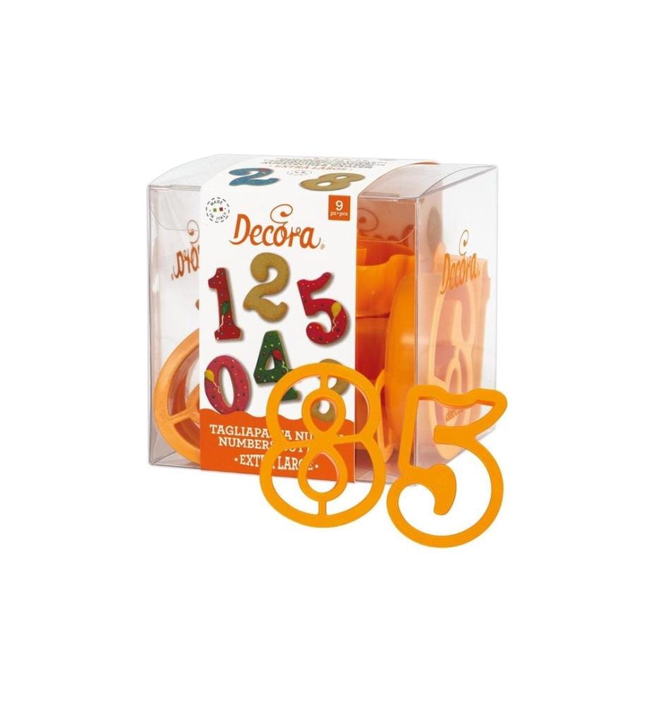 Decora Set d'emporte-pièces à biscuits 9 pièces, Chiffres, grand