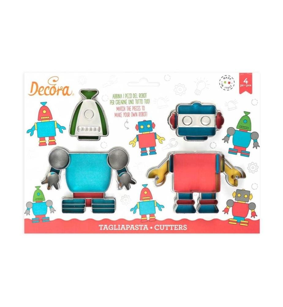Decora Emporte-pièce pour biscuits Set 4 pièces, robot