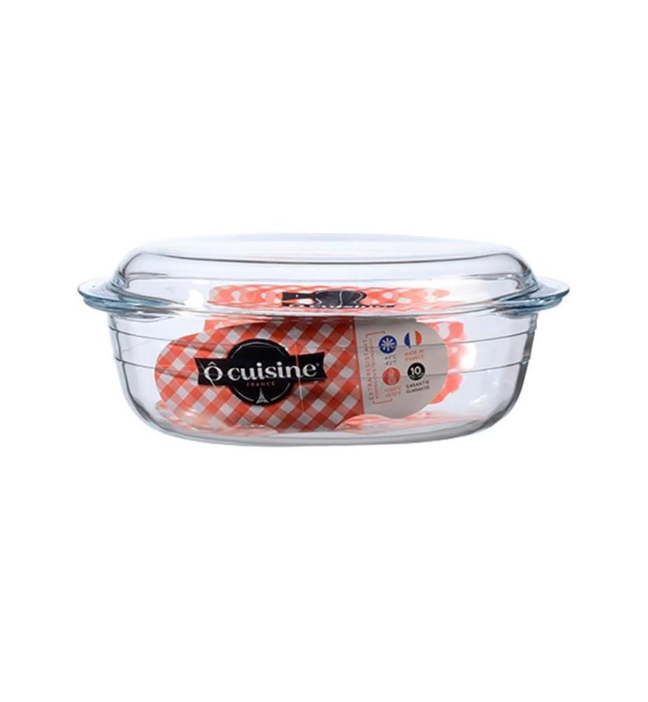 International Cookware Plat à gratin Cocotte 3 l, Ovale, Transparent