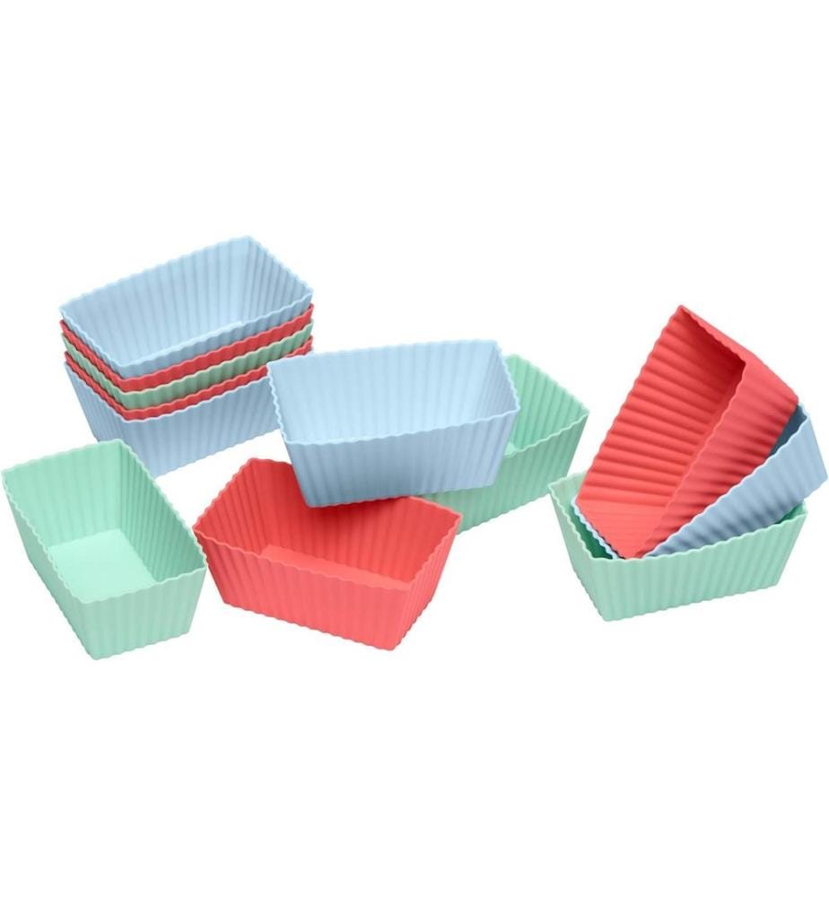 Lurch Lot de moules à gâteau Flexi Brownie 12 pièces, Multicolore