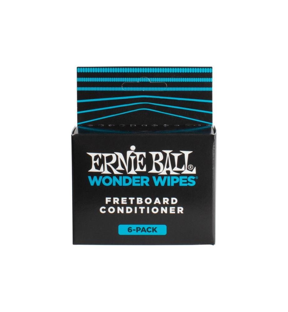 Ernie Ball - Revitalisant pour manche de guitare 4276 Wonder Wipes  Paquet de 6