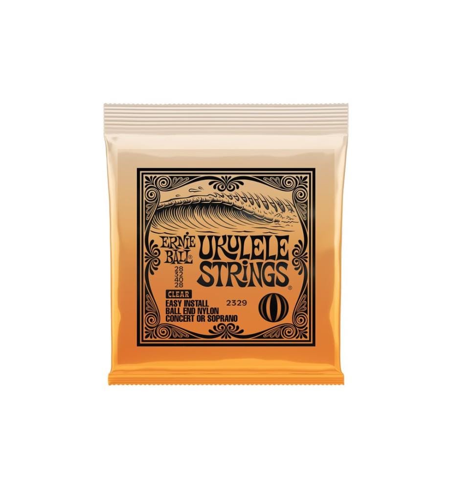 Ernie Ball - Cordes de ukulélé 2329 Nylon Clear 28-28  Clear 28-28