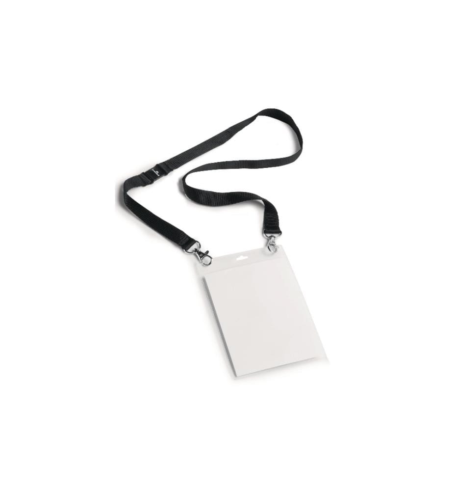 DURABLE - Porte-badge à lanière textile Duo A6 10 Stück, Schwarz