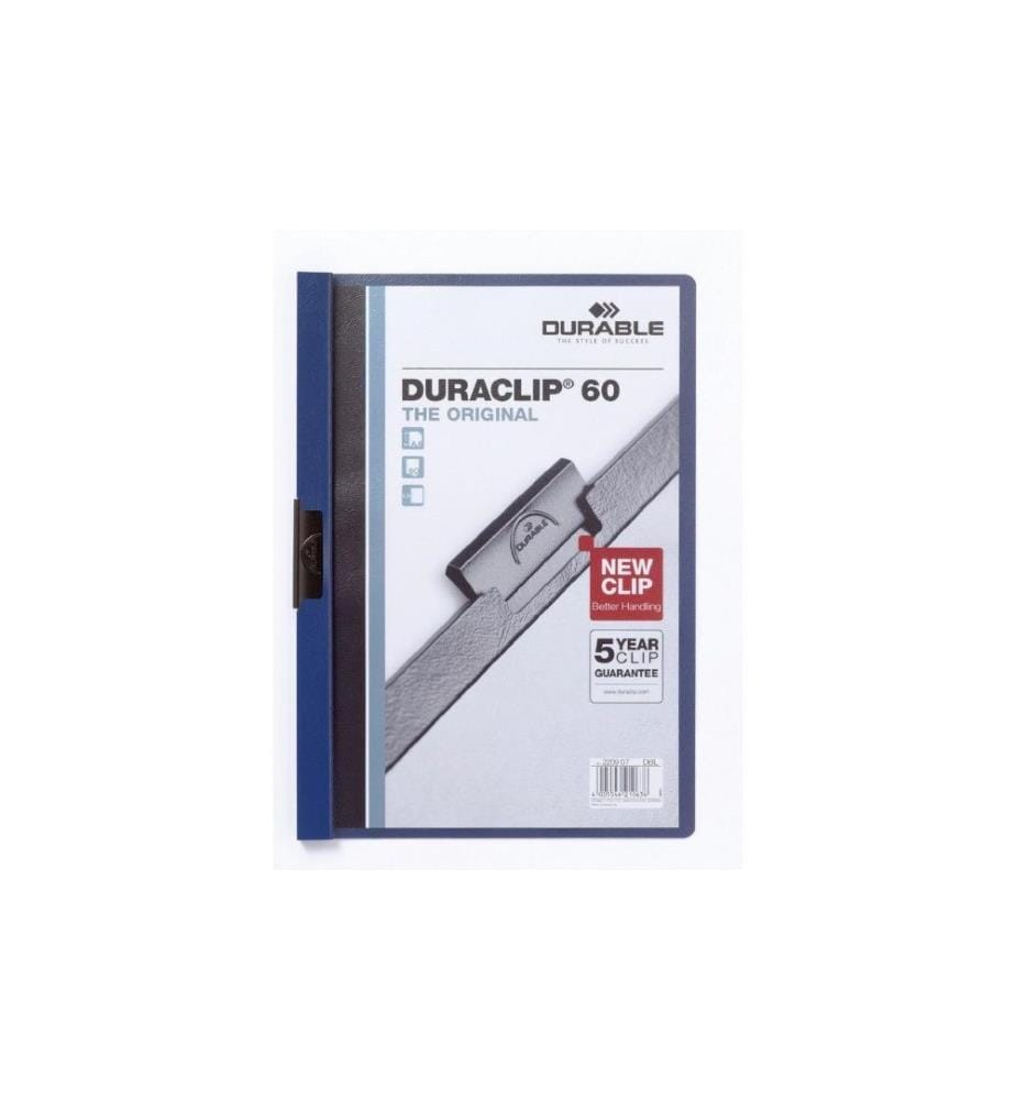 DURABLE - Chemises à clip Duraclip 60 A4, Bleu foncé