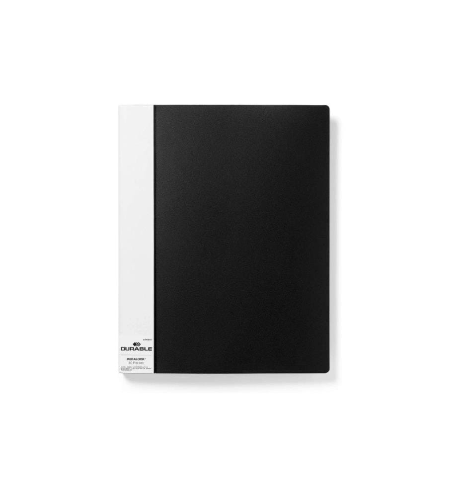 DURABLE - Chemises de présentation Duralook A4 Noir, 50 enveloppes
