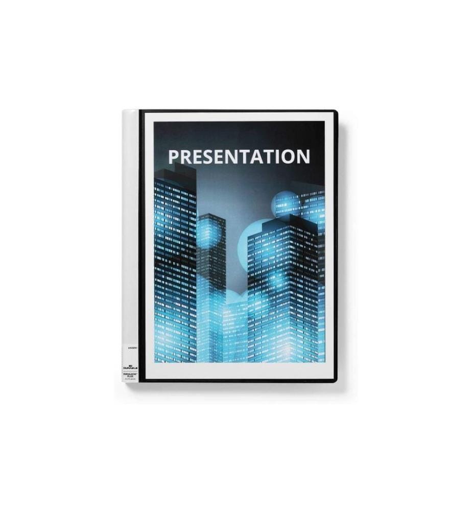DURABLE - Chemises de présentation Duralook Plus A4 Noir, 20 enveloppes