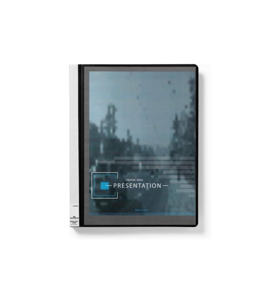 DURABLE - Chemises de présentation Duralook Plus A4 Noir, 40 enveloppes