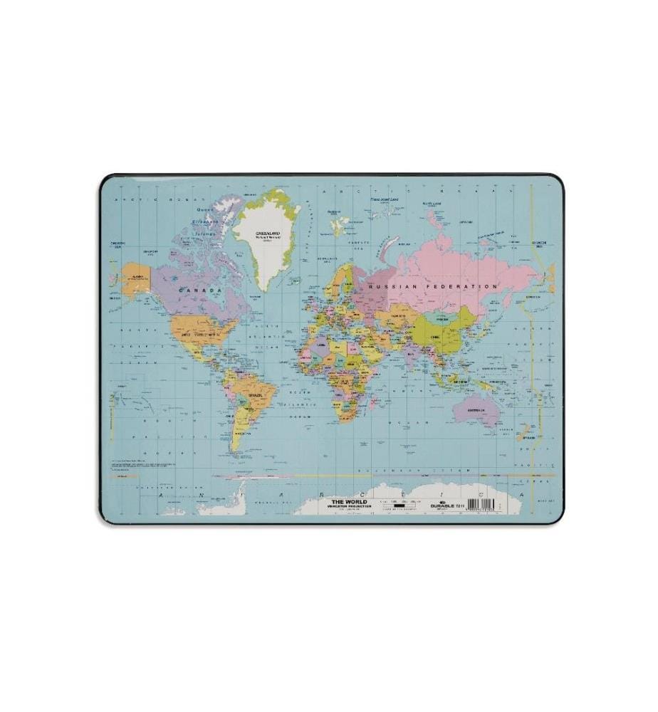 DURABLE - Sous-main 530 x 400 mm carte du monde