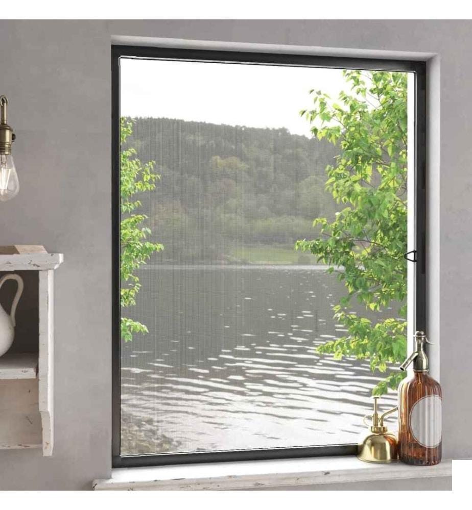 Moustiquaire pour fenêtres Anthracite 80x100 cm