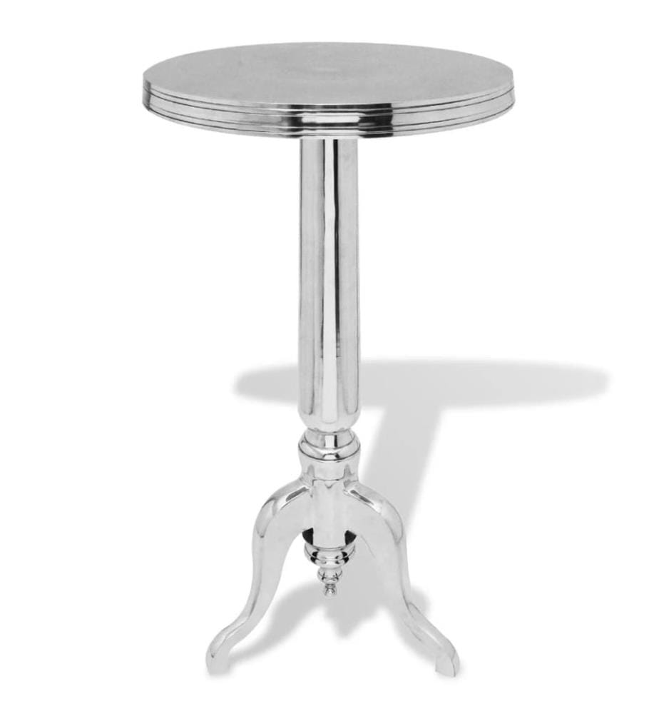Table auxiliaire ronde Aluminium Argenté