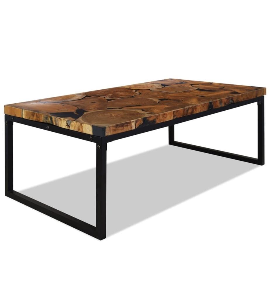 Table basse Teck Résine 110x60x40 cm