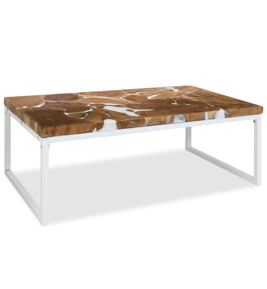 Table basse Teck Résine 110x60x40 cm