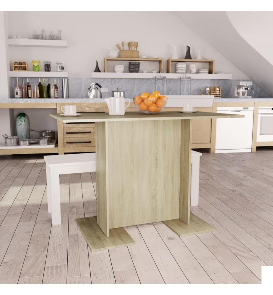 Table de salle à manger Chêne sonoma 110 x 60 x 75 cm Aggloméré