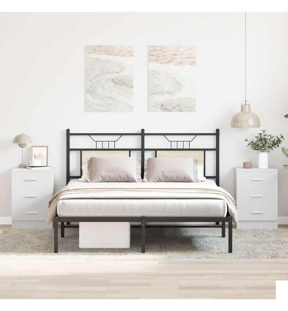 Tables de chevet 2 pcs Blanc 38x35x56 cm Bois d'ingénierie