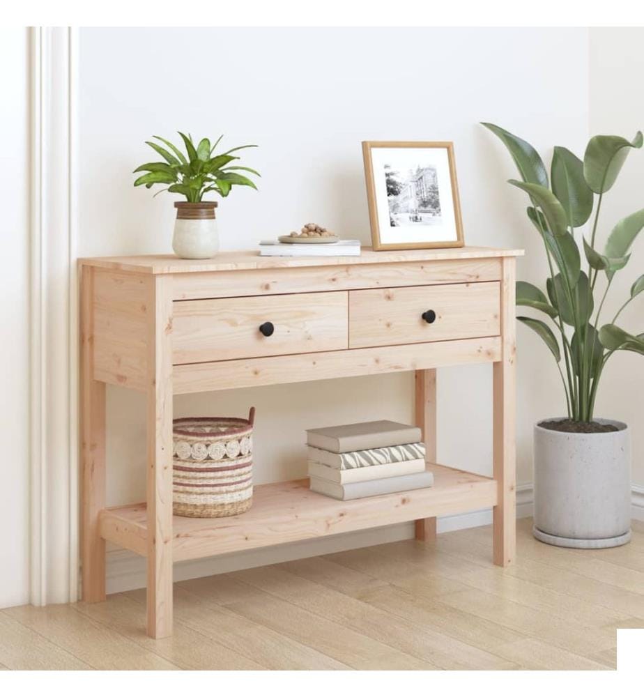 Table console 100x35x75 cm Bois massif de pin