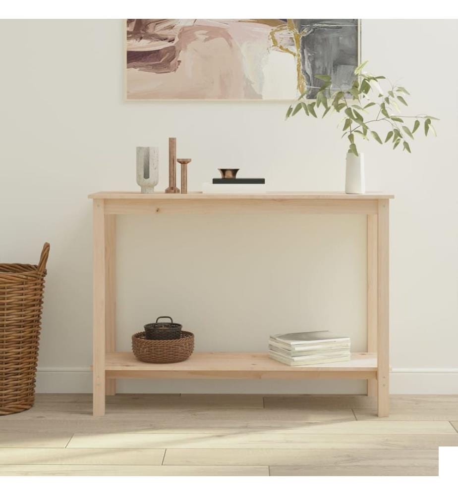 Table console 110x40x80 cm Bois massif de pin