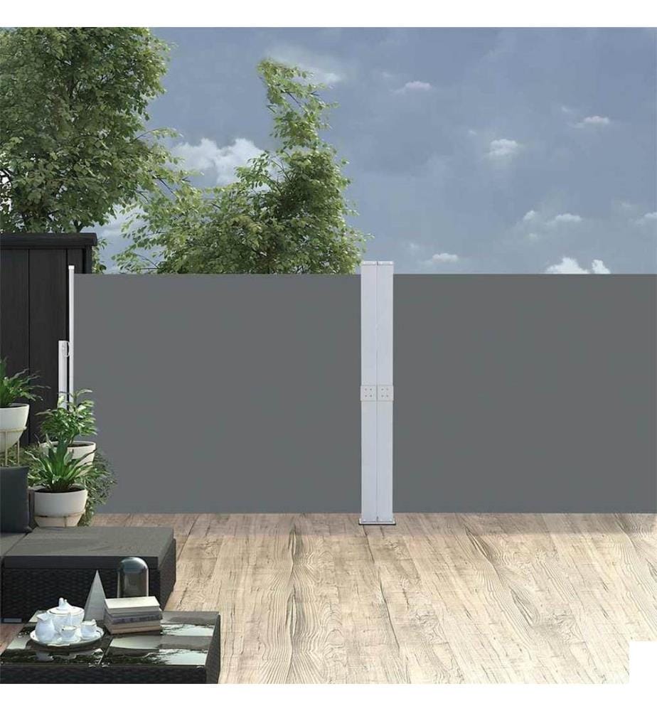 Auvent latéral rétractable de patio 140x1200 cm Anthracite