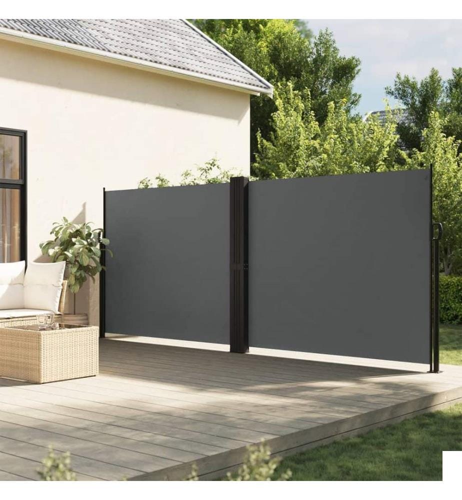 Auvent latéral rétractable anthracite 160x600 cm