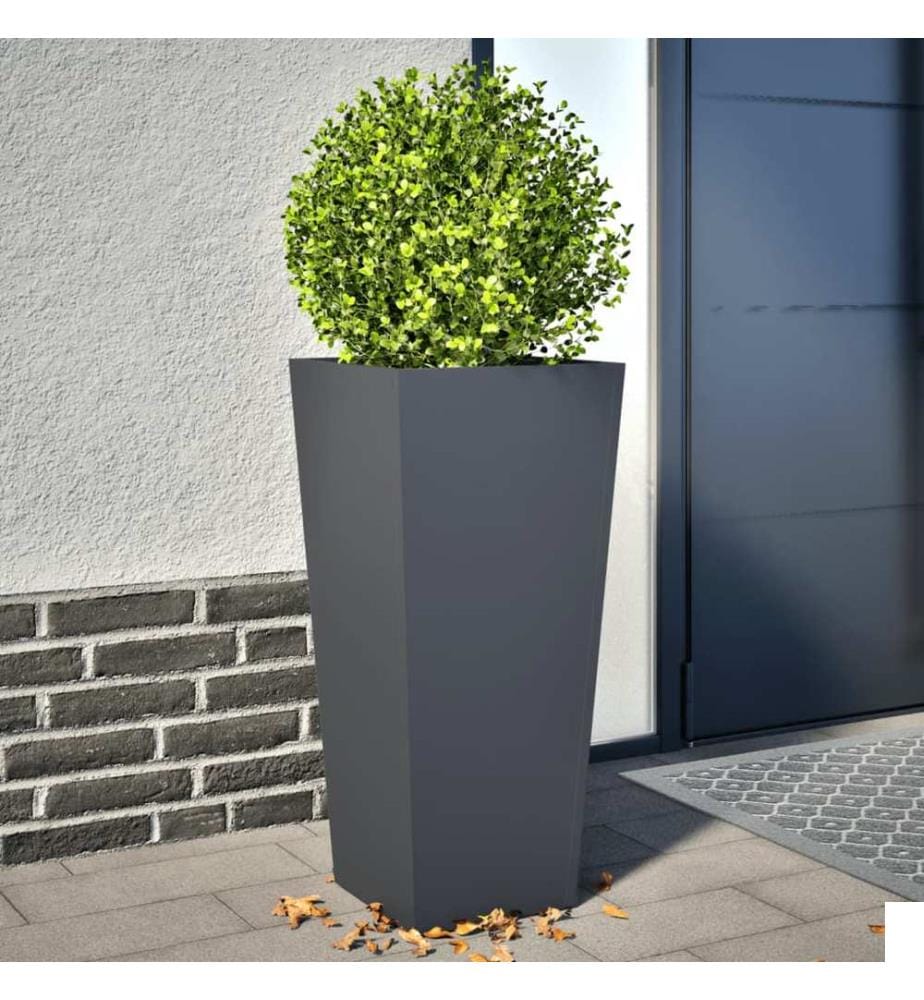 Jardinières 2 pcs anthracite 35x35x75 cm acier