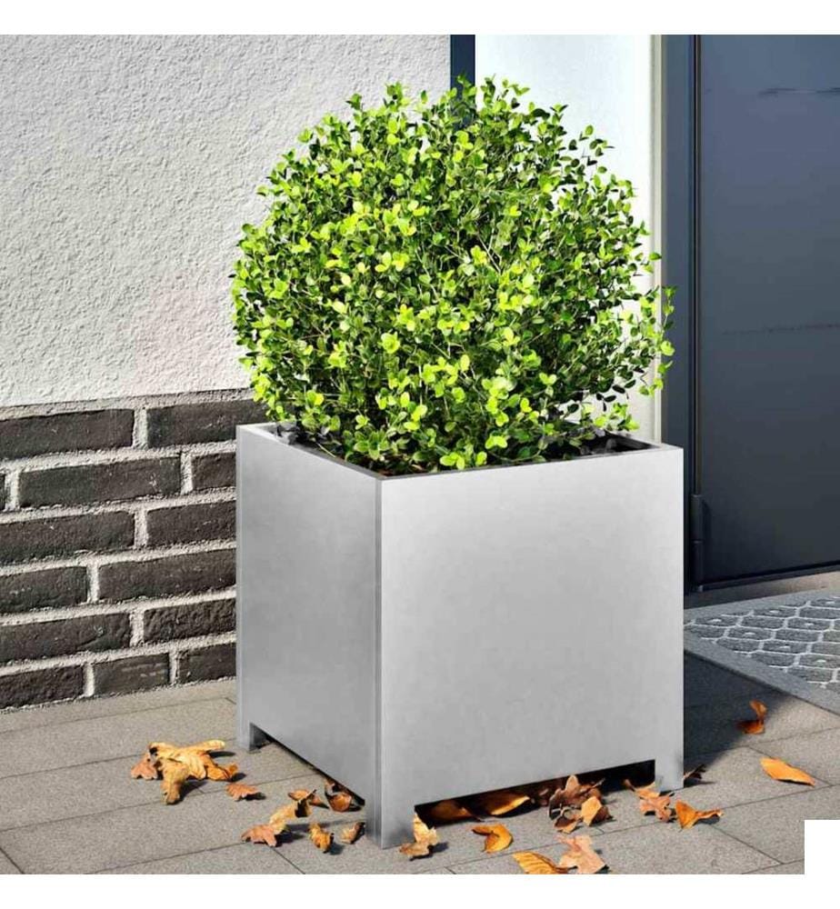 Jardinières 2 pcs 40x40x40 cm acier galvanisé