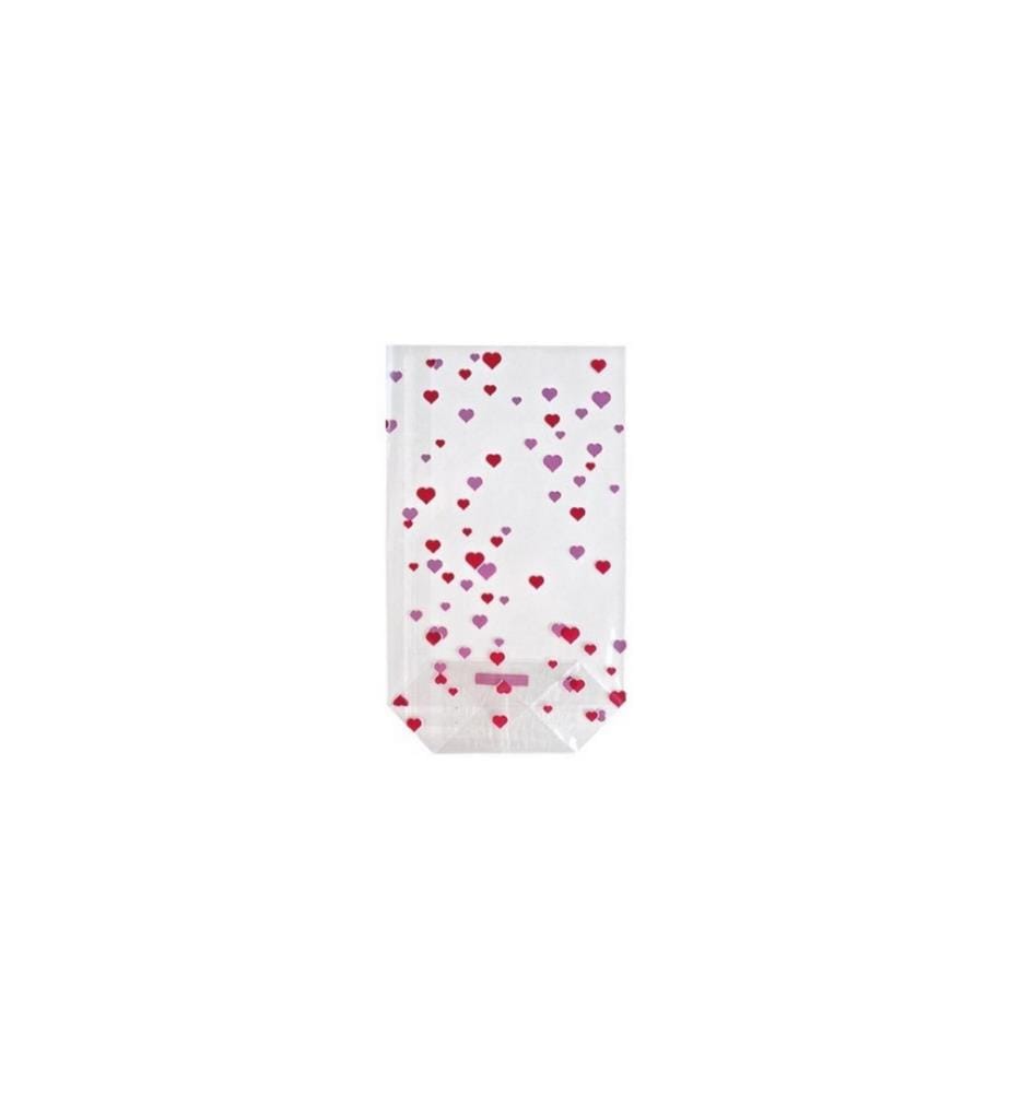 Braun + Company Emballage des biscuits Coeurs 11,5 x 19 cm, Multicolore