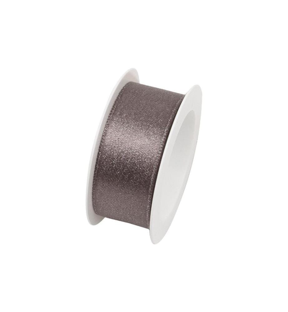 Braun + Company Ruban cadeau Brilliant 25 mm x 2 m, Anthracite