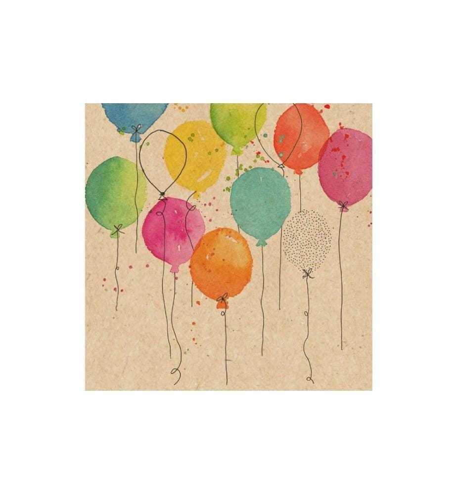 Braun + Company Serviettes en papier Ballon Party 33 cm x 33 cm, 20 Pièce/s