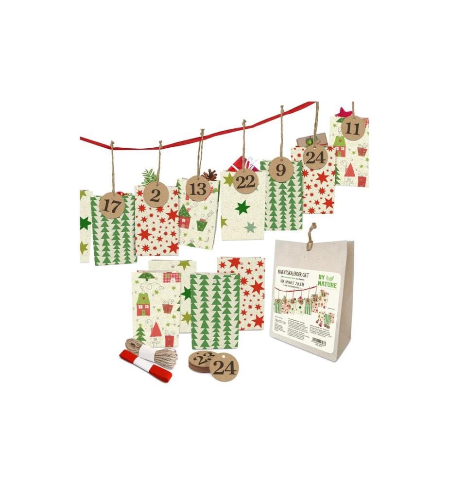 Braun + Company Calendrier de lAvent Set nordique 24 sachets, 9 x 14.5 x 6 cm
