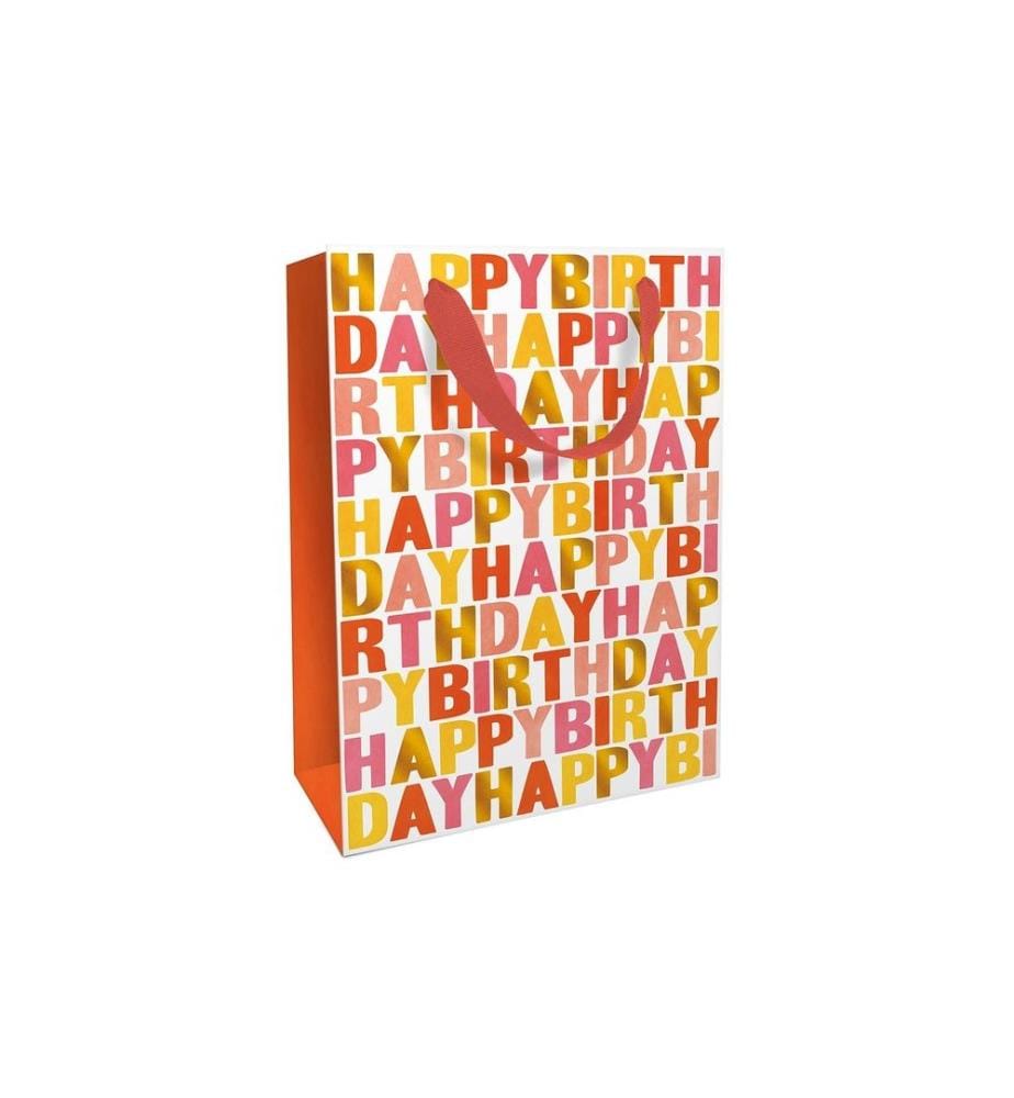 Braun + Company Sac cadeau Birthday 26 x 36 x 13 cm, Rouge