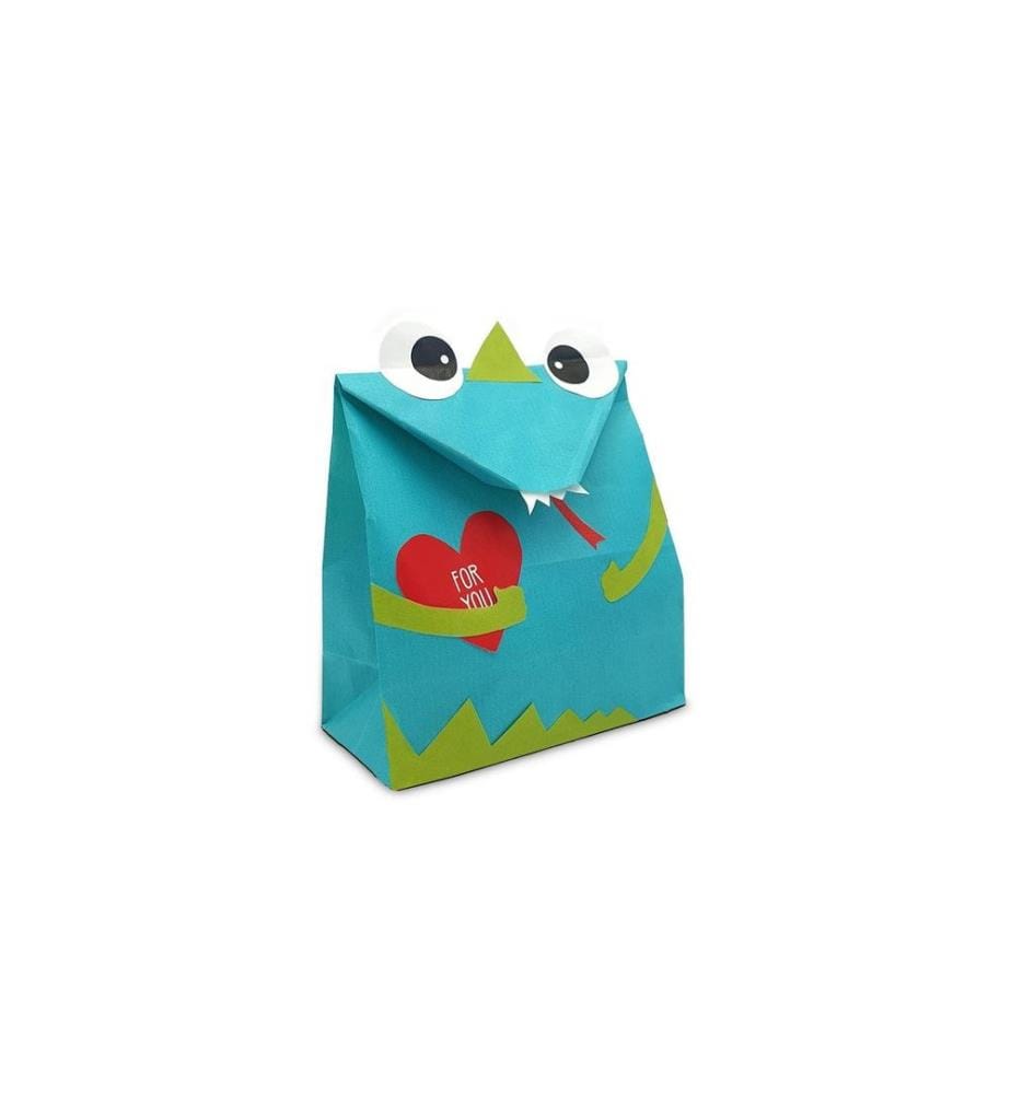 Braun + Company Sachet cadeau Monstre 12 x 21 x 6 cm, set de 2 pièces