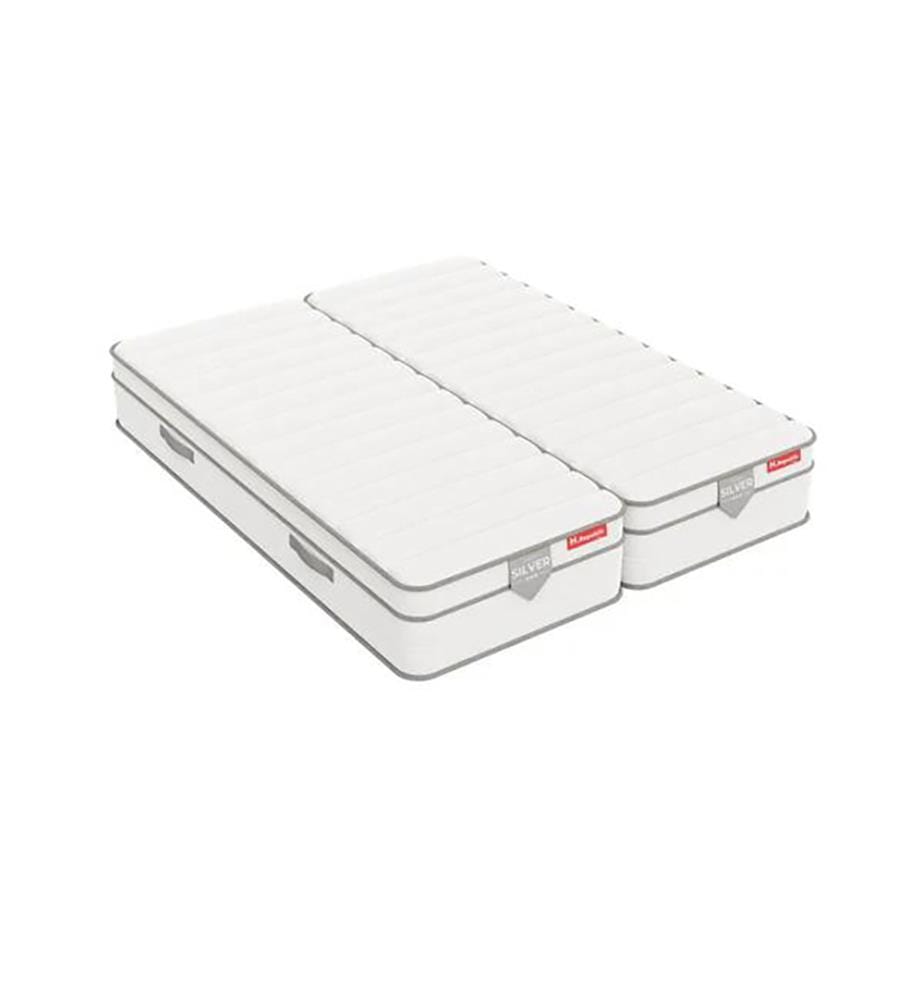 Lot de 2 Matelas TWINS connectables 100 x 200 mousse mémoire de forme - VASCO 30 cm