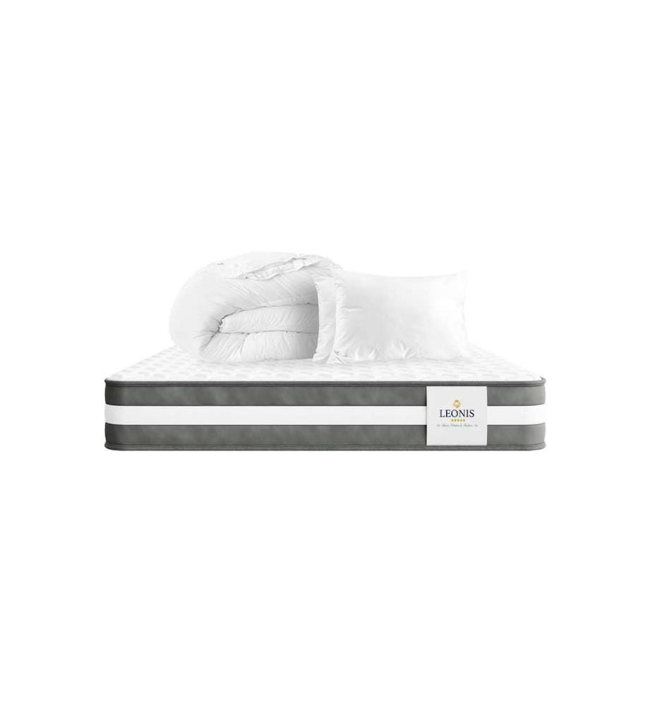 Pack Leon Matelas 140 x 200 + 2 Oreillers 60 x 40 + 1 duvet 200 x 200 cm - Hauteur 22 cm