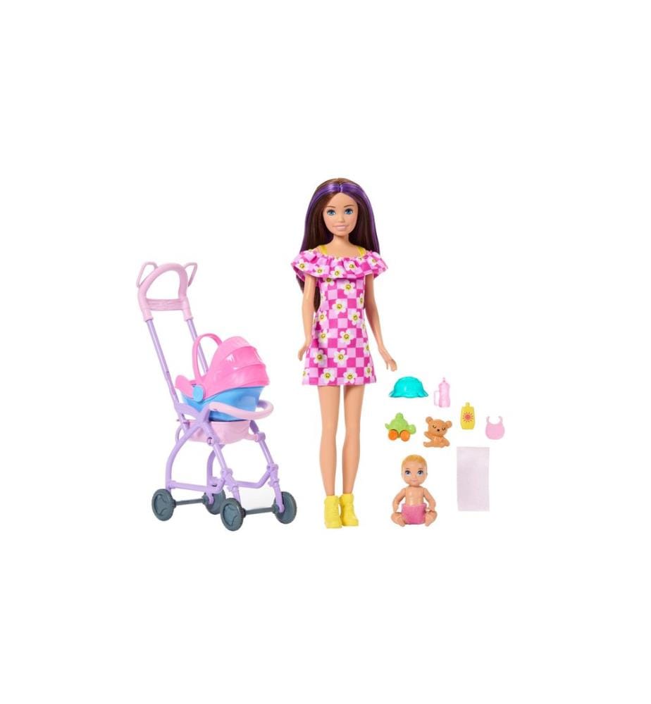 BARBIE - Ensemble de jeu Skipper Babysitters Inc. jeu de poussette