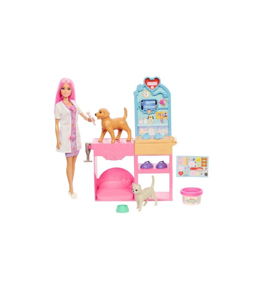 BARBIE - Ensemble de jeu Fast Cast Pet Vet Clinic