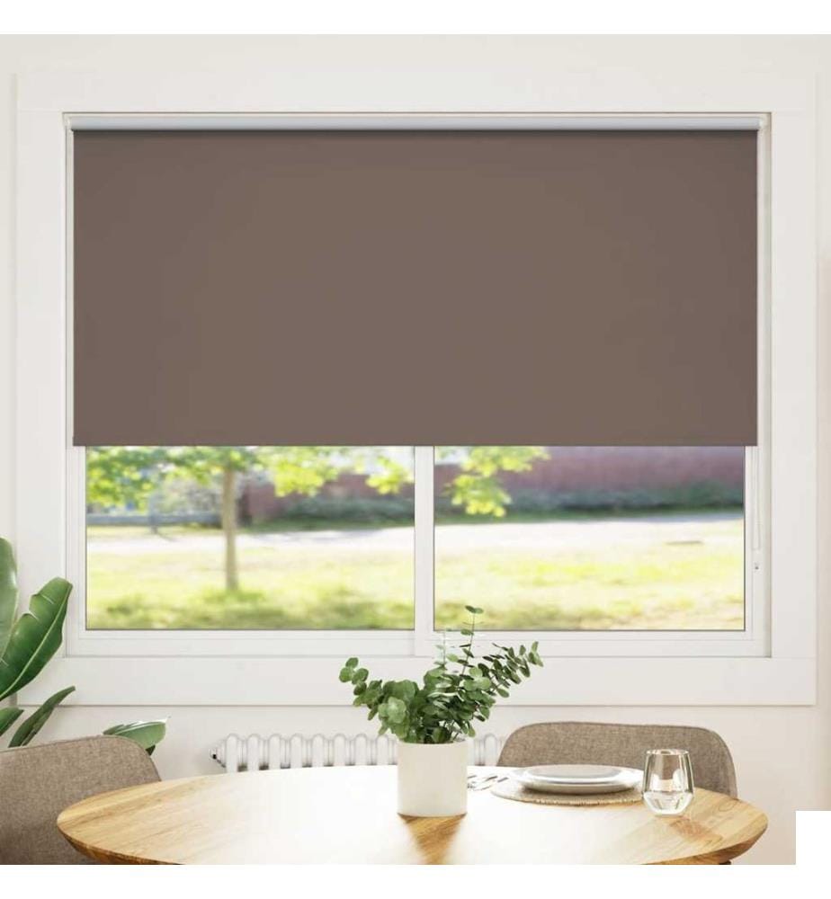 Store enrouleur occultant 144,4 x 175 cm, largeur du tissu 140 cm, couleur café