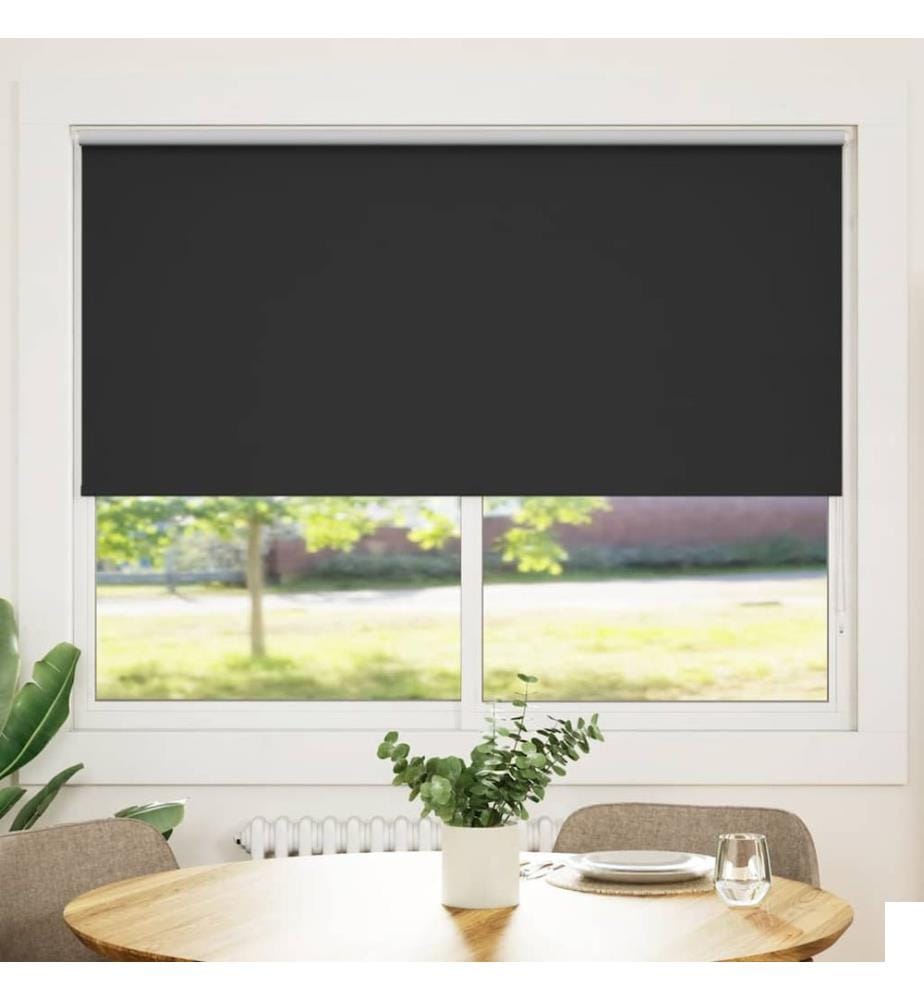 Store enrouleur occultant 164,4 x 175 cm, largeur du tissu 160 cm, noir