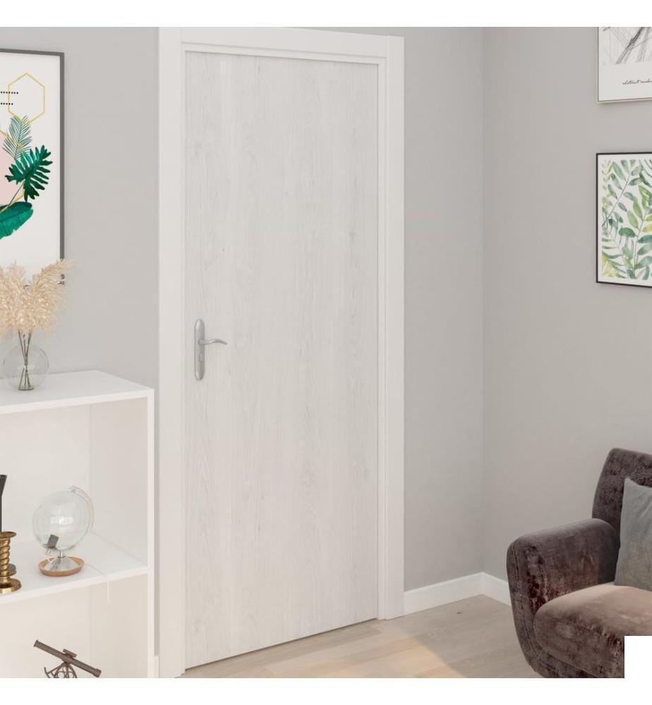 Films autoadhésifs pour portes 4 pcs Bois blanc 210x90 cm PVC