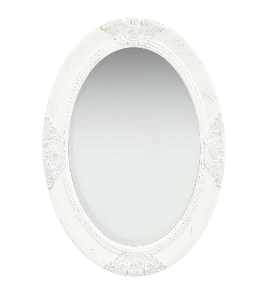 Miroir mural style baroque 50x70 cm Blanc
