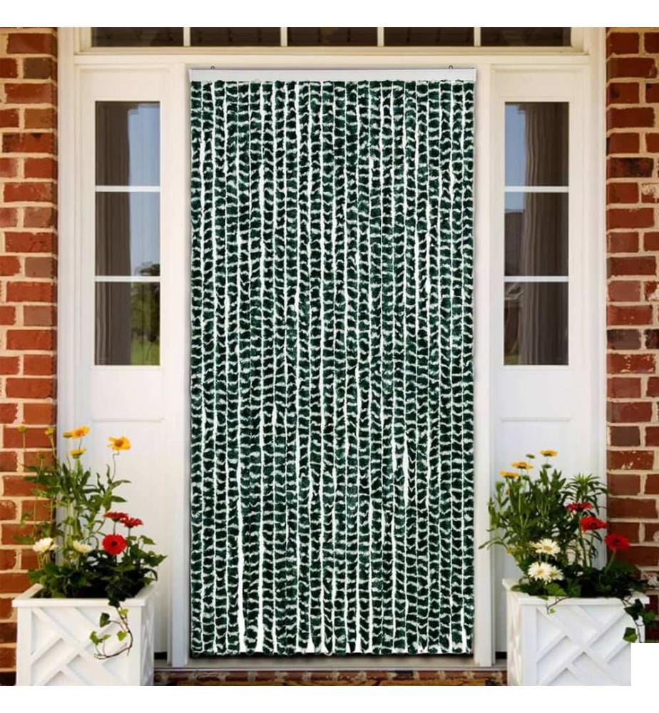 Moustiquaire Vert et blanc 100x220 cm Chenille