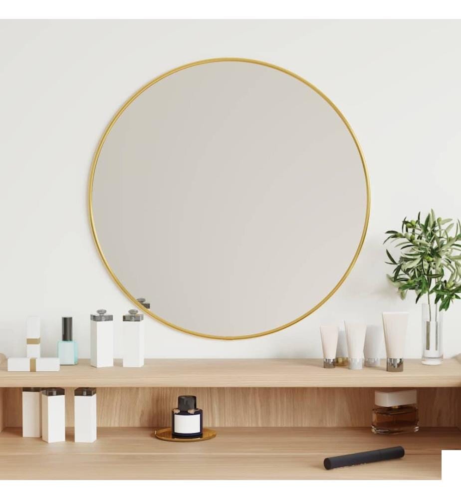 Miroir mural Doré Ø 50 cm Rond