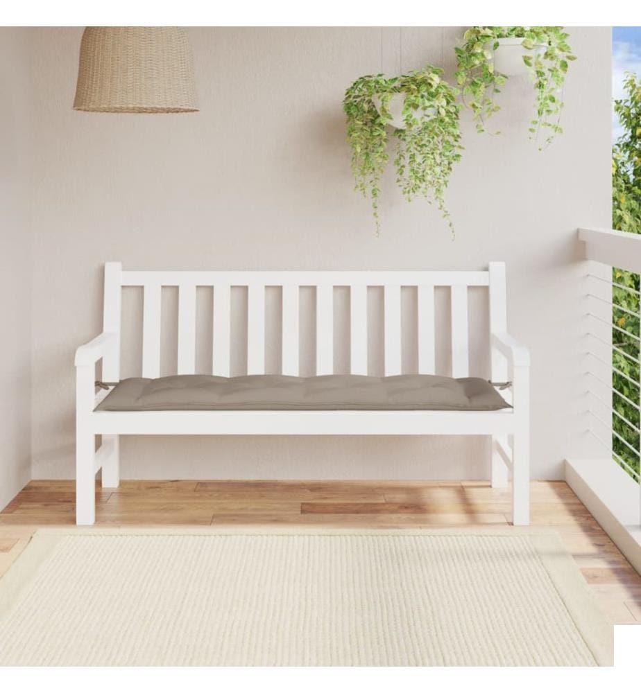 Coussin de banc de jardin taupe 150x50x7 cm tissu oxford