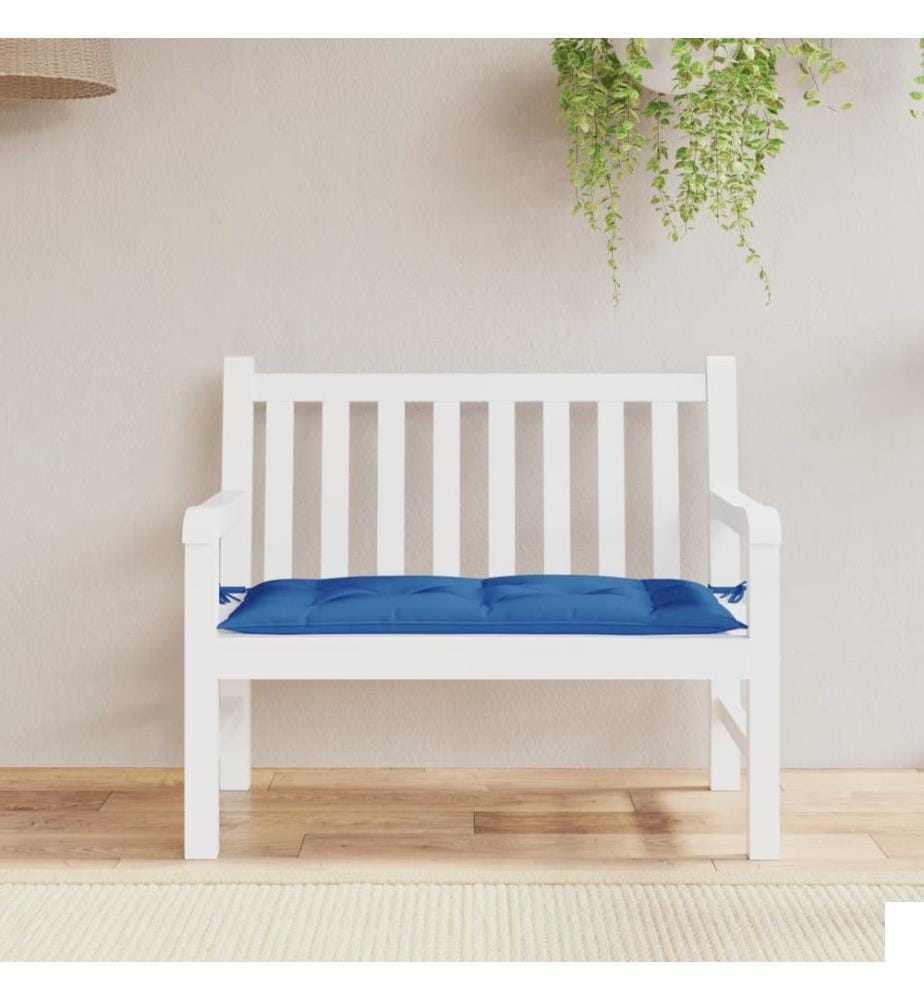 Coussin de banc de jardin bleu 110x50x7 cm tissu oxford