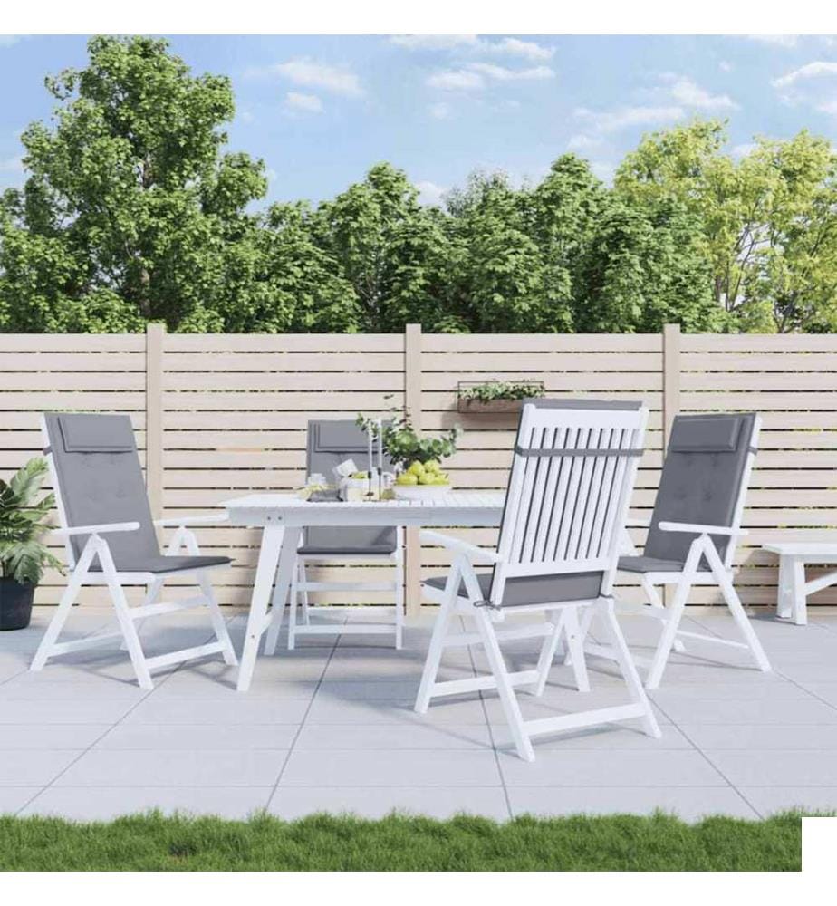Coussins de chaise à dossier haut lot de 6 gris tissu oxford