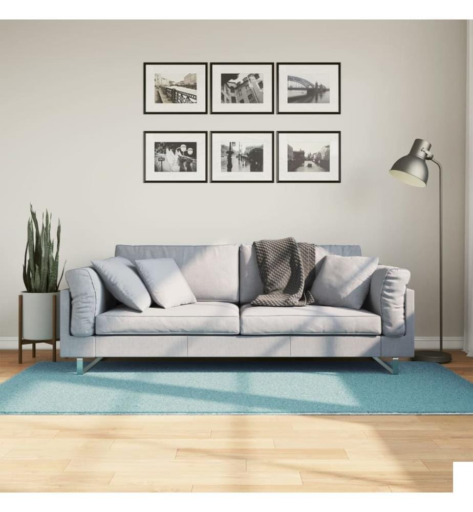 Tapis OVIEDO à poils courts vert 100x200 cm