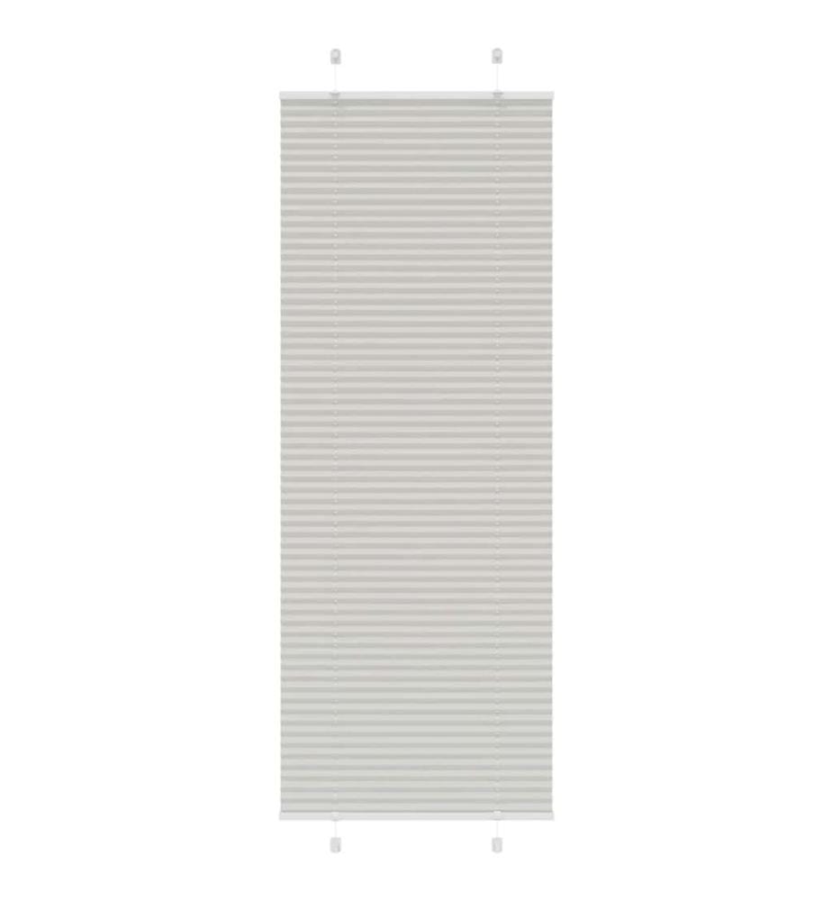 Store plissé gris clair 75x200 cm largeur du tissu 74,4 cm