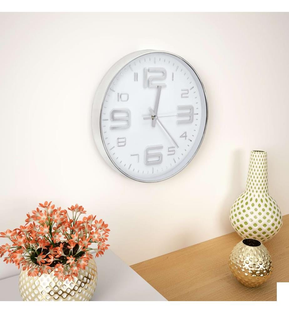 Horloge murale 30 cm Argenté